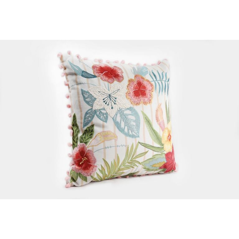 Cojín Flor Pompones 45x45cm | Sodimac Falabella