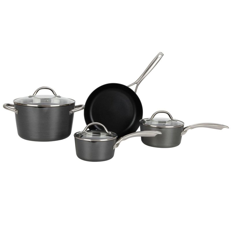 JUST HOME COLLECTION - Juego De Ollas Aluminio Anodized 7 Piezas
