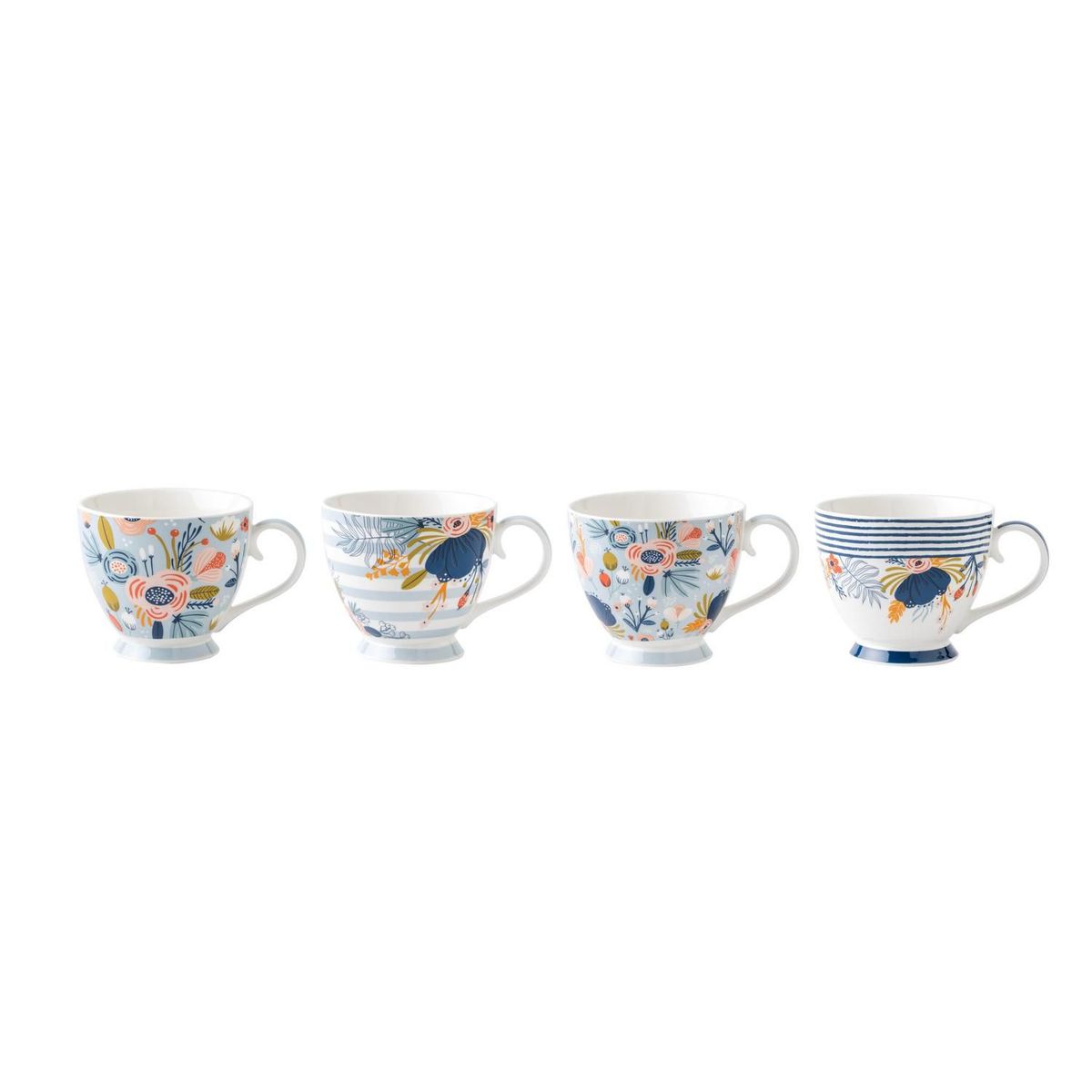 JUST HOME COLLECTION - Taza Flores Celeste Surtido