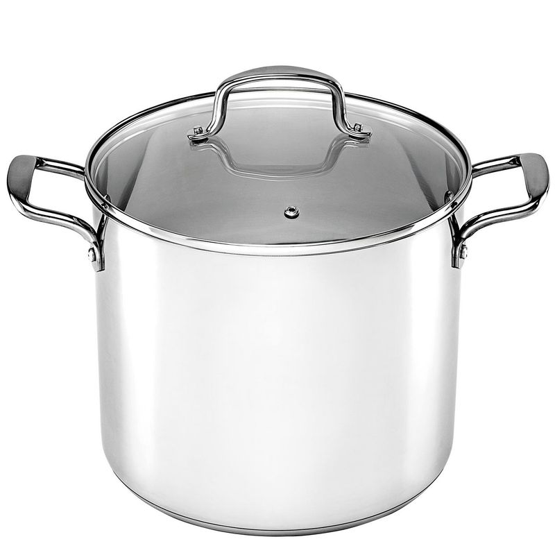 JUST HOME COLLECTION - Olla Inoxidable Tapa de Vidrio 26cm