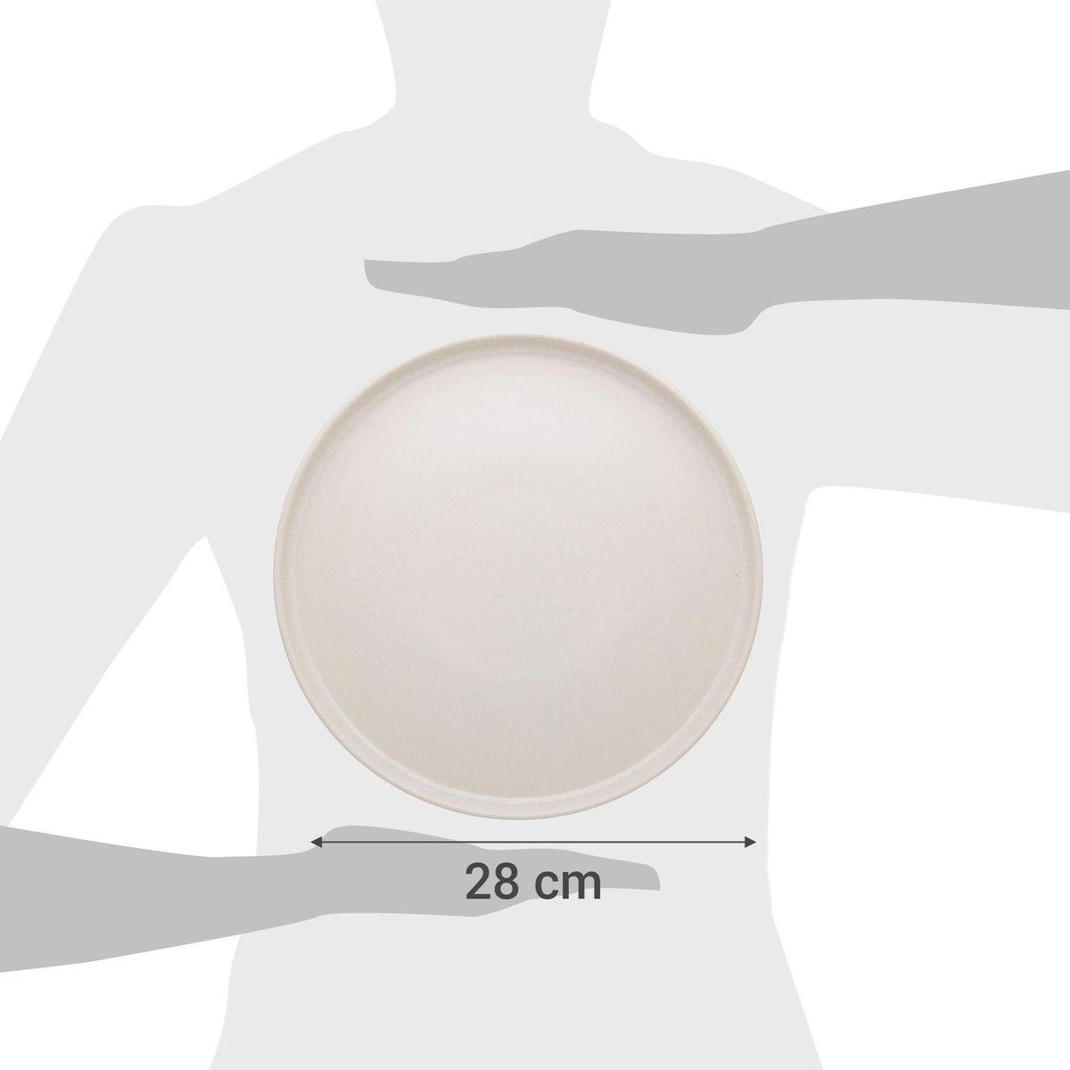 JUST HOME COLLECTION - Plato de Comida Beige 28cm