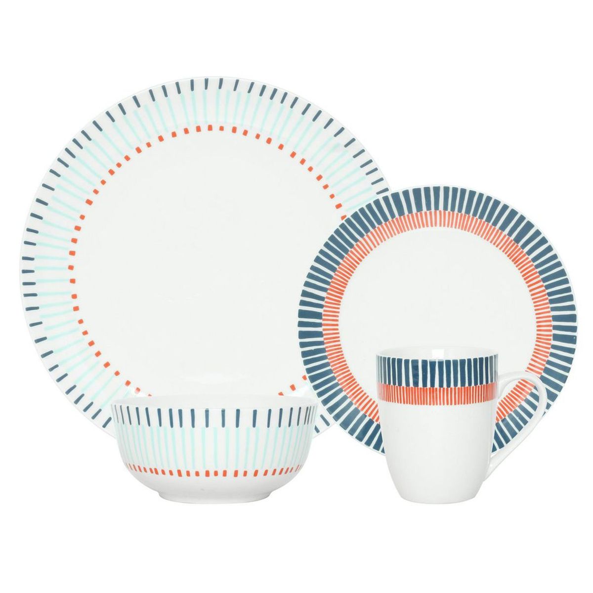 JUST HOME COLLECTION - Juego de Vajillas Caracol 16 Piezas