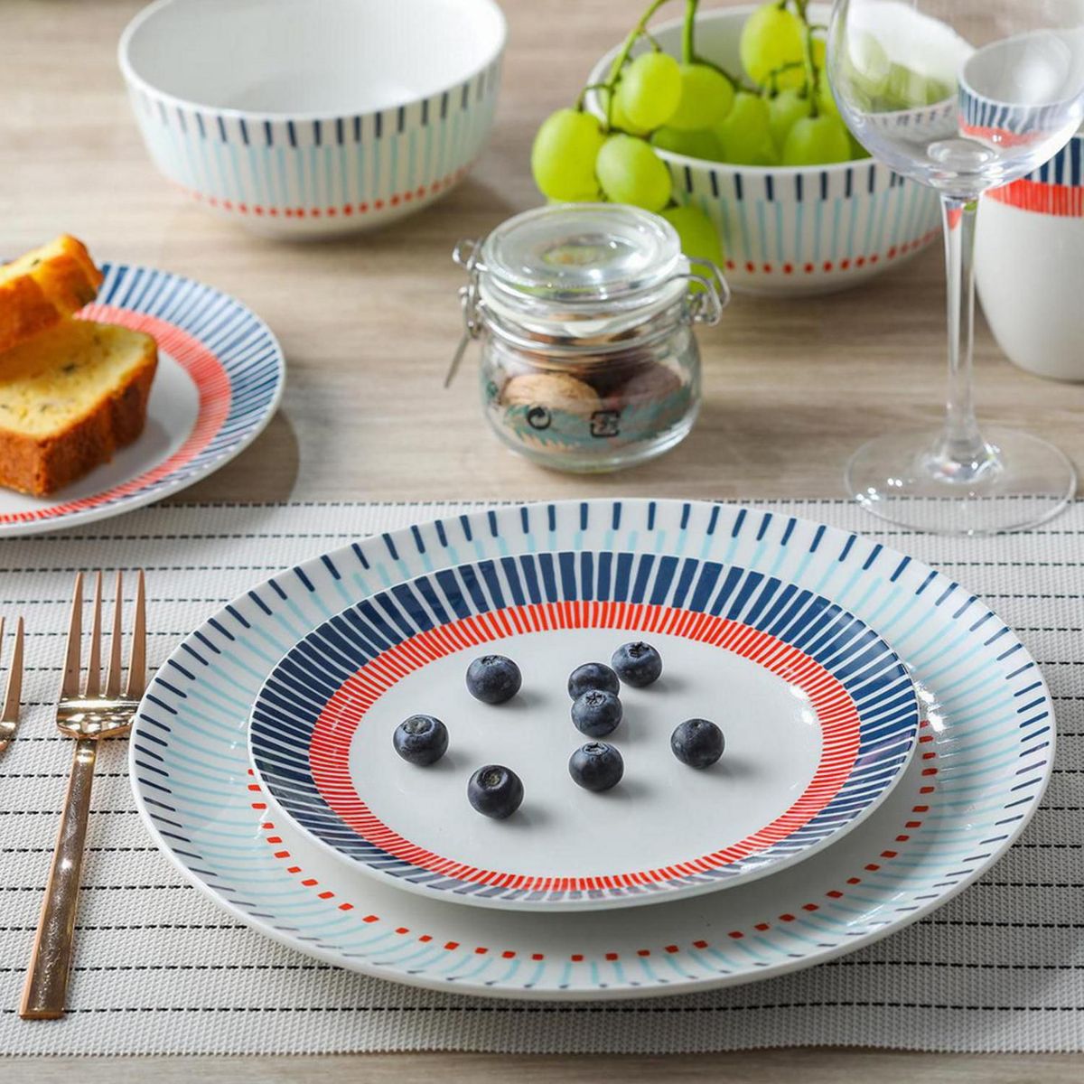 JUST HOME COLLECTION - Juego de Vajillas Caracol 16 Piezas