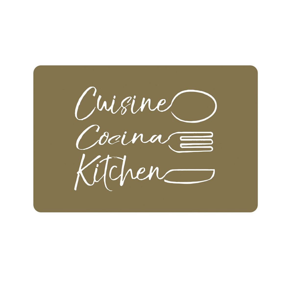 JUST HOME COLLECTION - Individual Letra Dorado PVC