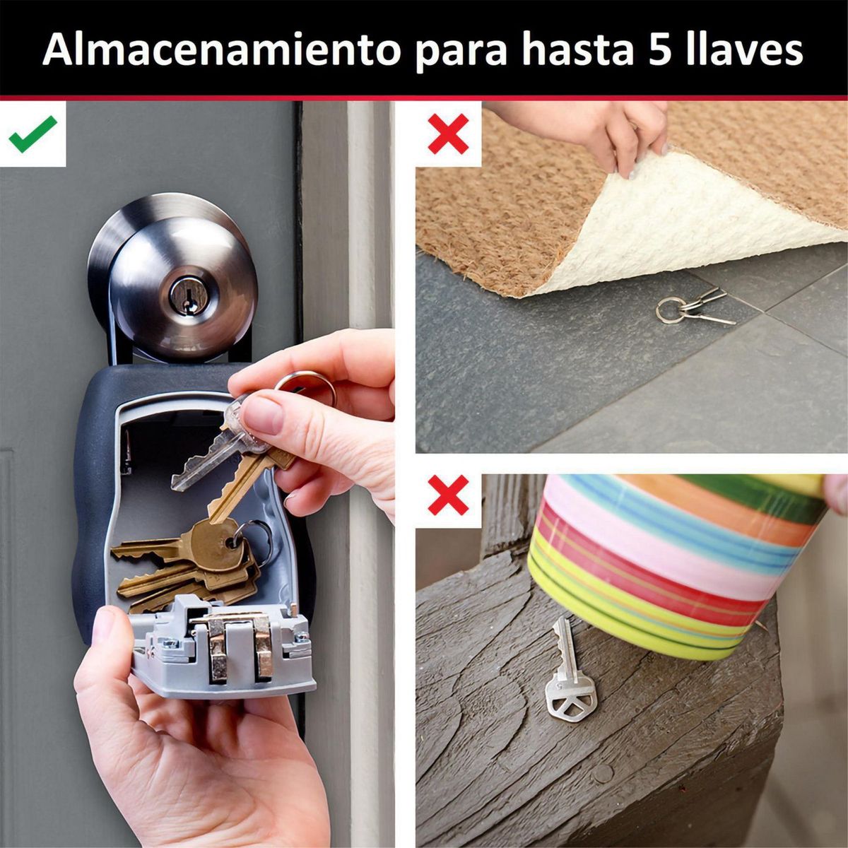 MASTERLOCK - Candado con Clave para Caja de Llaves Masterlock