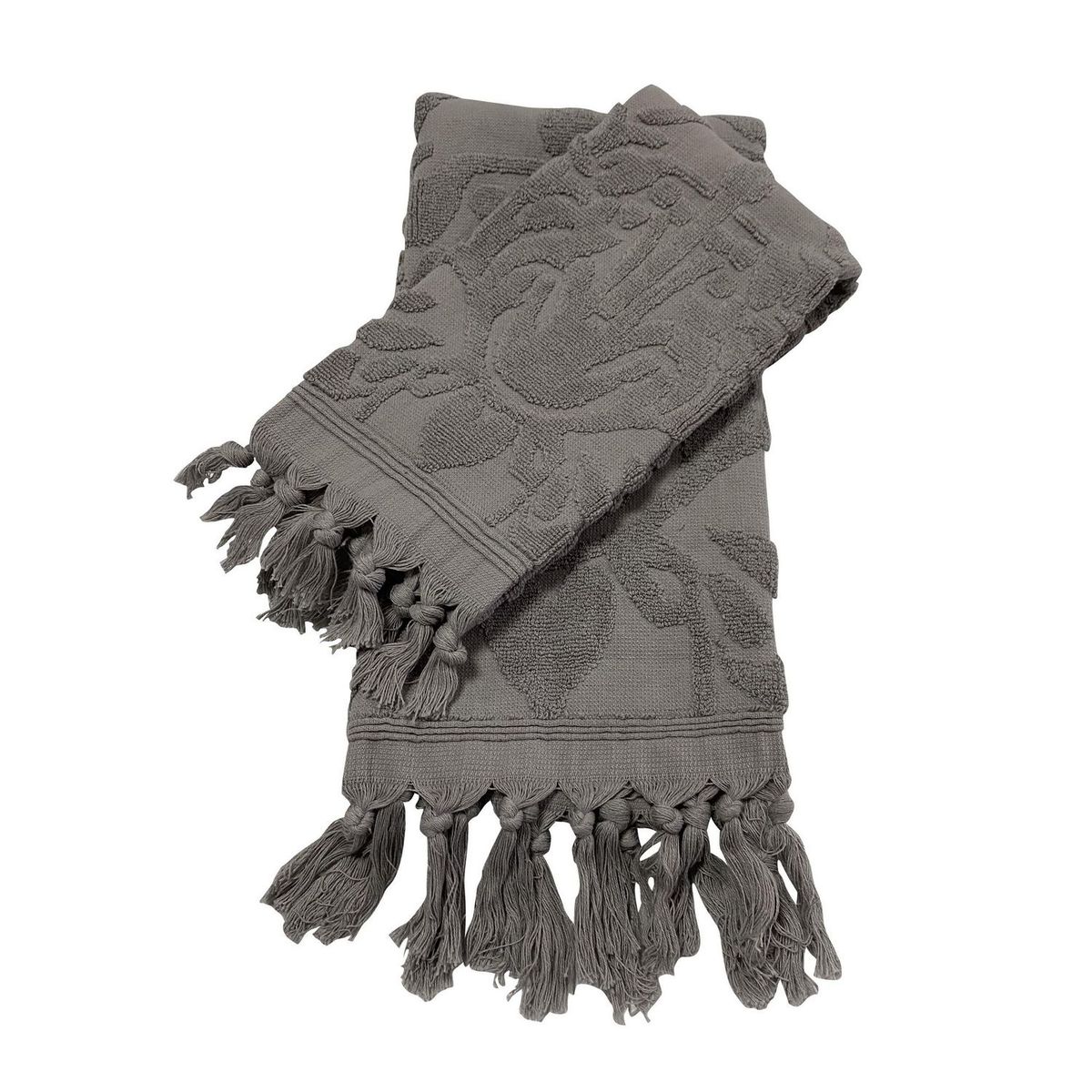 JUST HOME COLLECTION - Setx2 Toallas de Baño de Mano y de Cuerpo de Algodón Gris