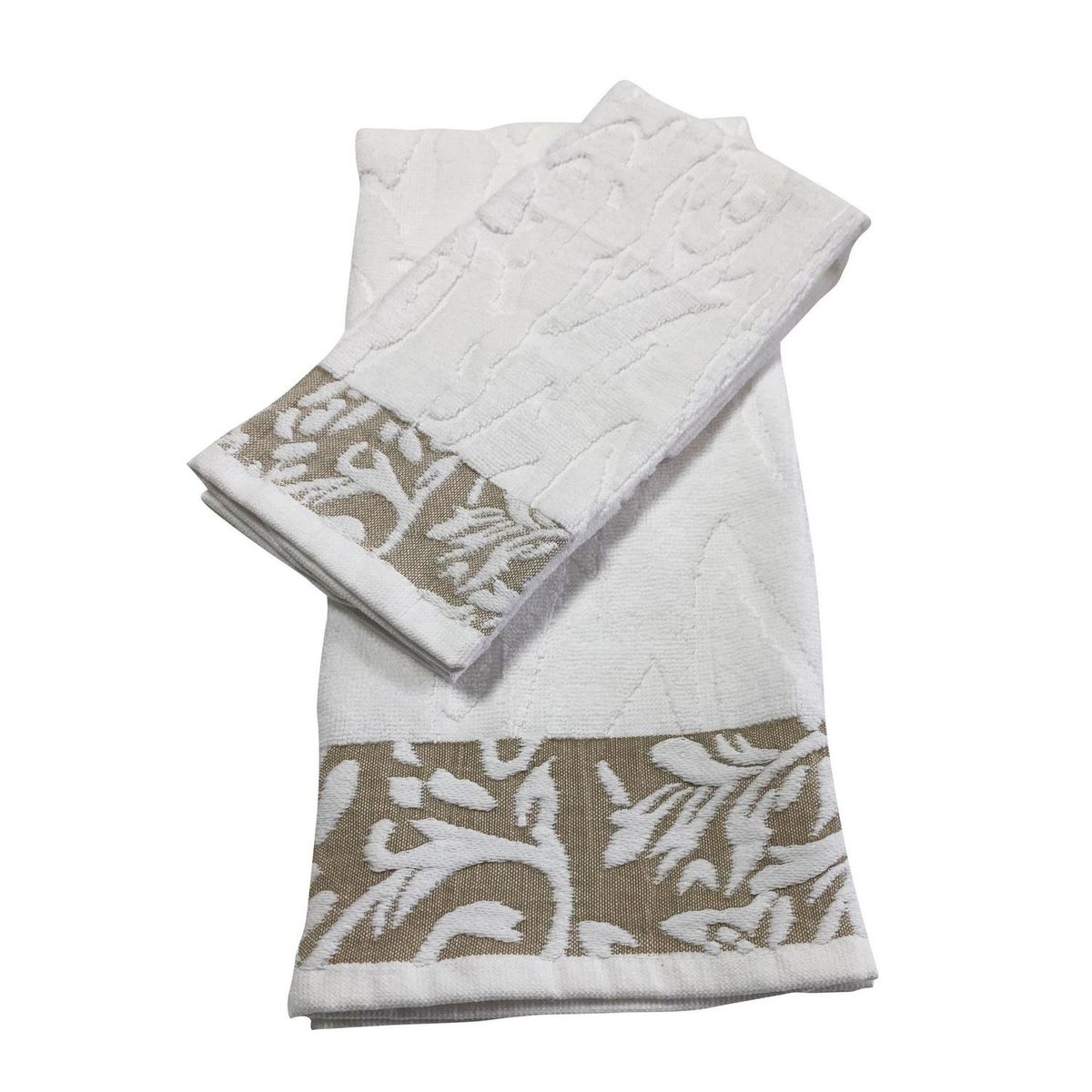 JUST HOME COLLECTION - Setx2 Toallas de Baño de Mano y de Cuerpo de Algodón Blanca