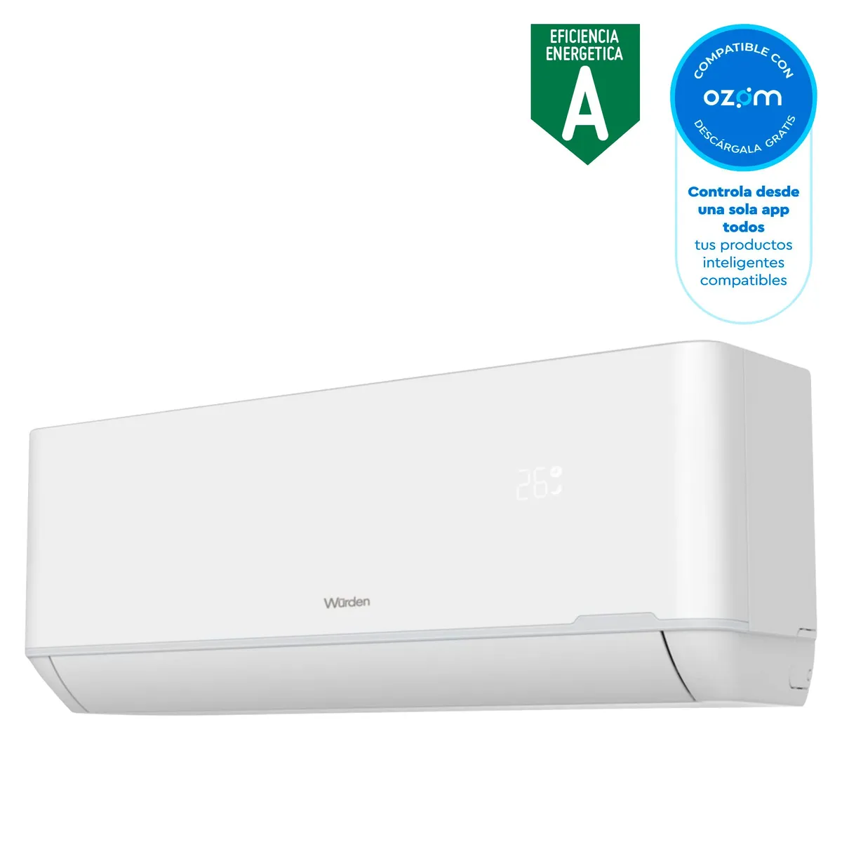 WURDEN - Aire Acondicionado Wurden Split 24000 BTU Inverter Smart Wi-Fi