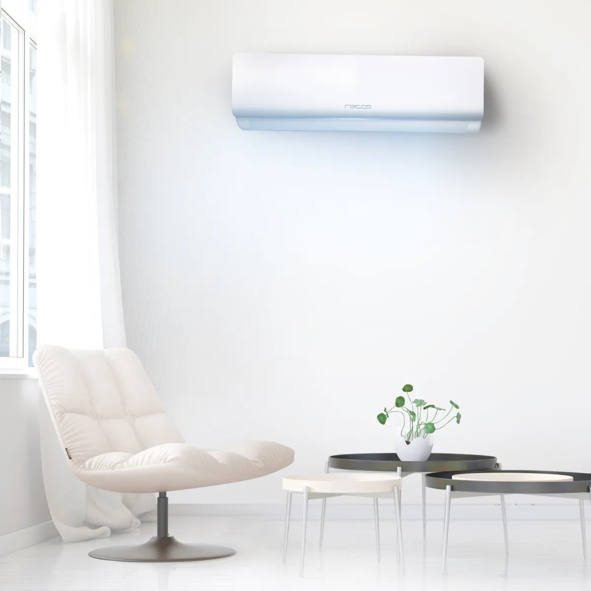 RECCO - Aire Acondicionado Split On/Off Smart Wi-Fi Recco 36000 BTU Blanco