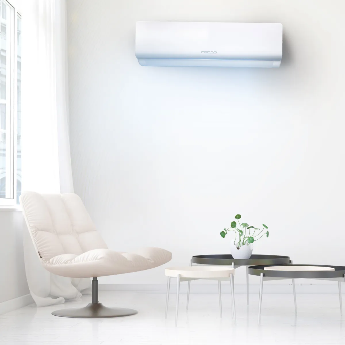 RECCO - Aire Acondicionado Split Recco 12000 BTU On/Off Smart Wi-Fi 