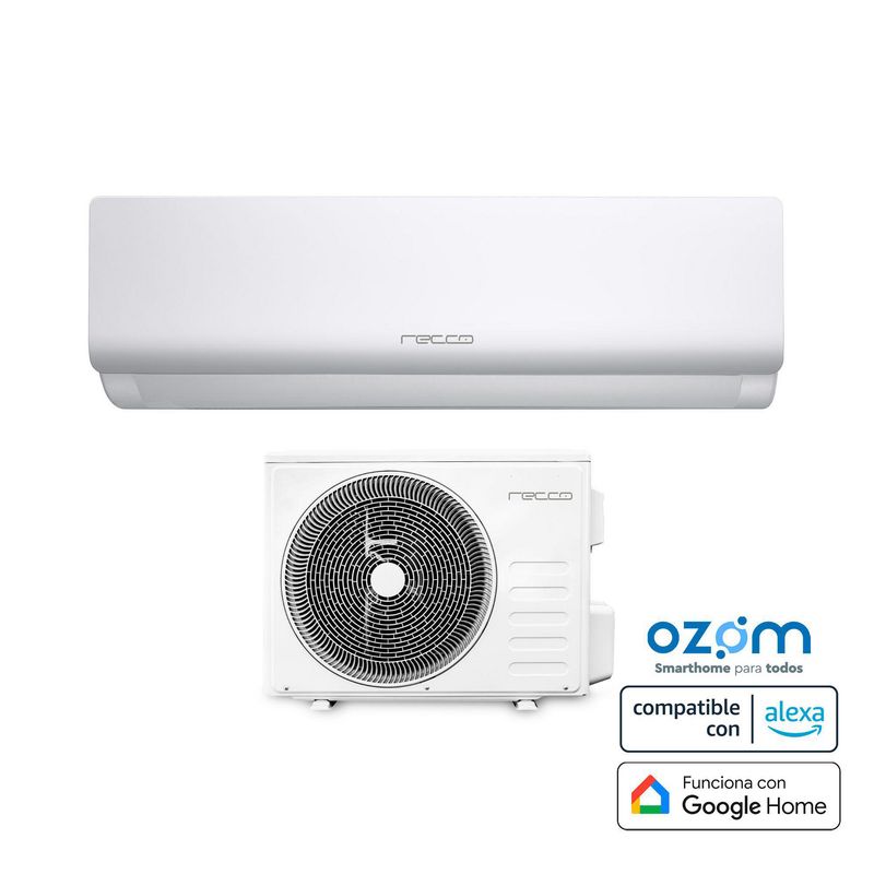 RECCO - Aire Acondicionado Split 12000 BTU On/Off Smart Wi-Fi Recco