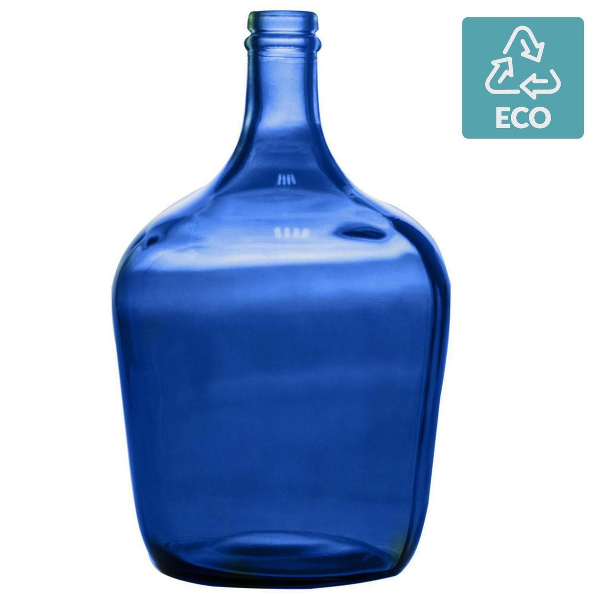 VIDRIOS SAN MIGUEL - Garrafa 4L Vidrio Azul 18x30x18cm