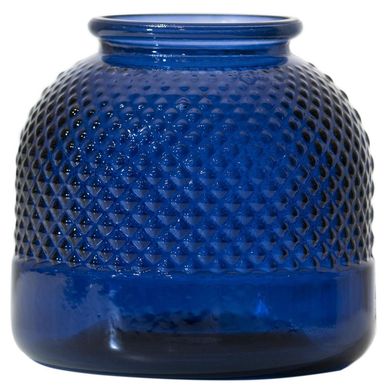 Jarrn Huracan Diamante Vidrio Azul 24x24x24cm