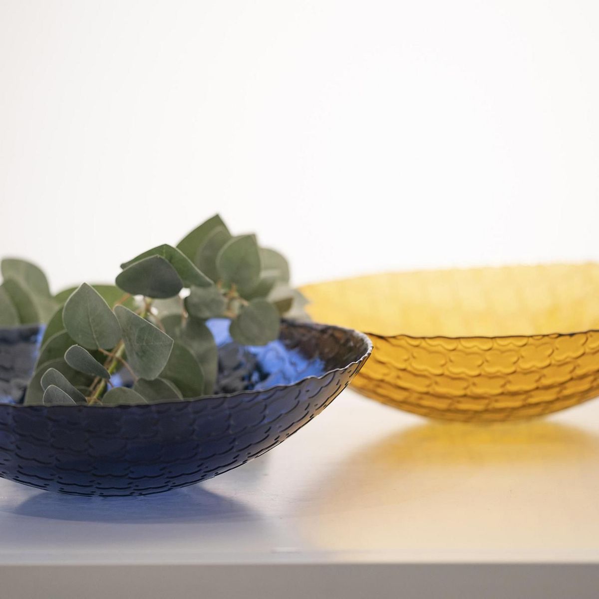 VIDRIOS SAN MIGUEL - Bowl Vidrio Azul 40x10x40cm