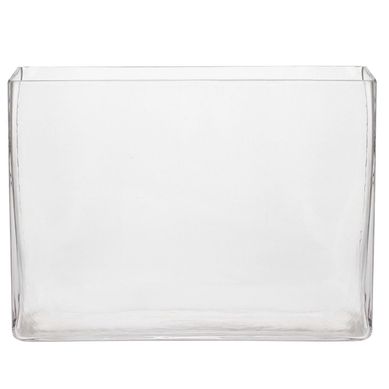 Florero Rectangular Vidrio Transparente 25x18cm