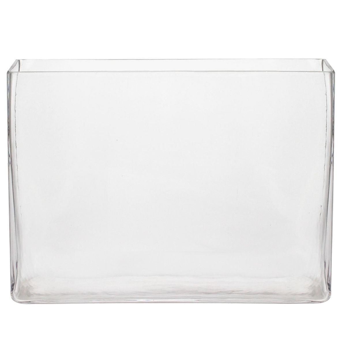JUST HOME COLLECTION - Florero Rectangular Vidrio Transparente 25x18cm