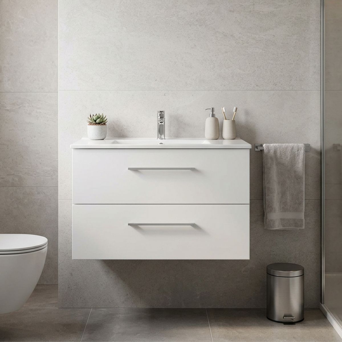 SENSI DACQUA - Mueble de Baño Lavamanos Key 80x46x52cm