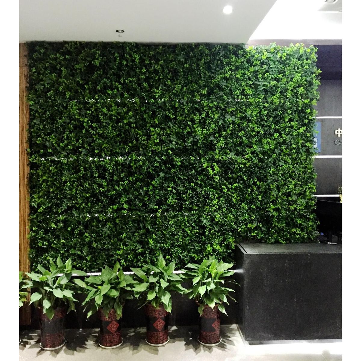 JUST HOME COLLECTION - Set 9 Jardín Vertical Artificial Verde 50x50cm