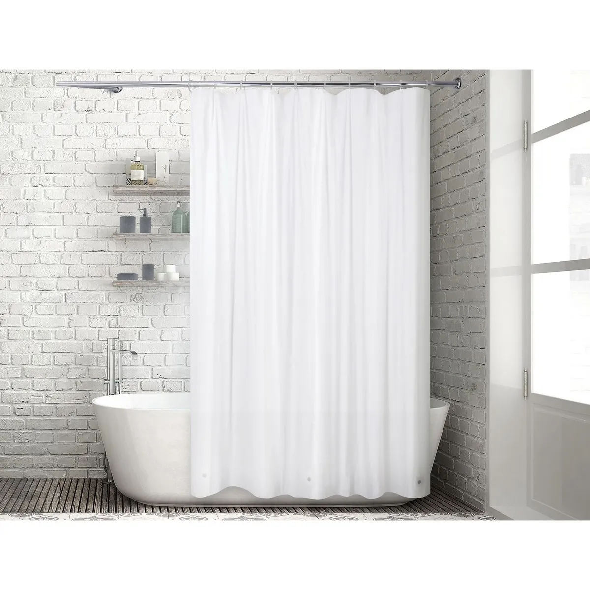 CASA BONITA - Forro de Cortina de Baño Blanca 140x200cm