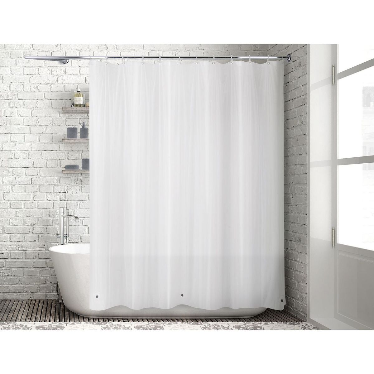 CASA BONITA - Forro de Cortina de Baño Transparente 178x180cm