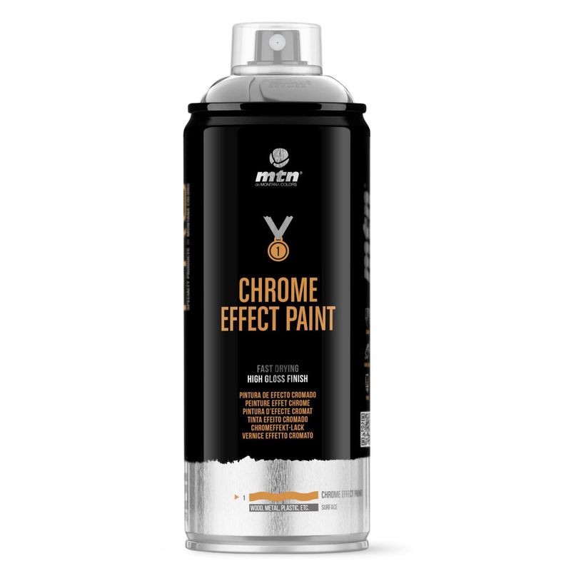 MONTANA COLORS - Spray Pintura Efecto Cromado Plata 400ml