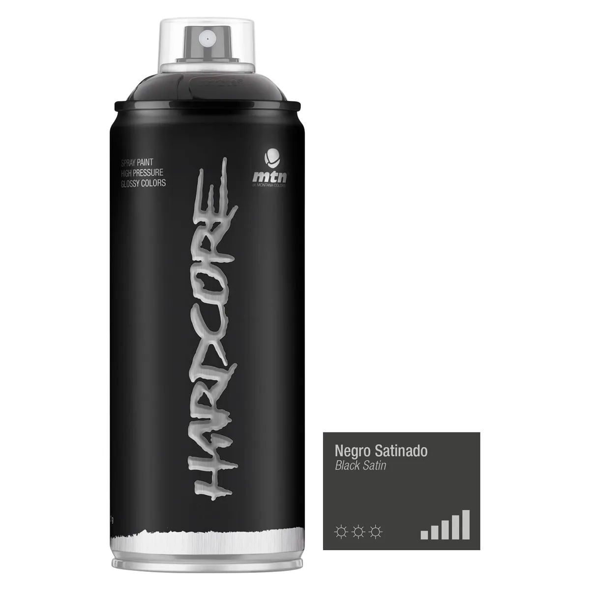 MONTANA COLORS - Pintura Spray Negro Satinado 400ml