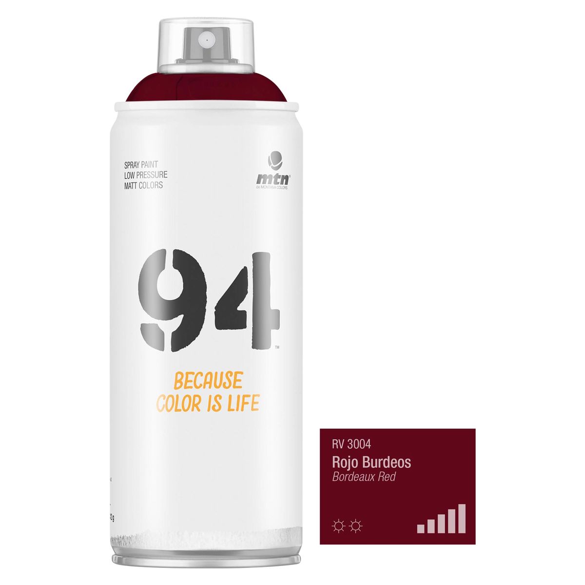 MONTANA COLORS - Pintura en Spray MTN 94 Rojo 400ml