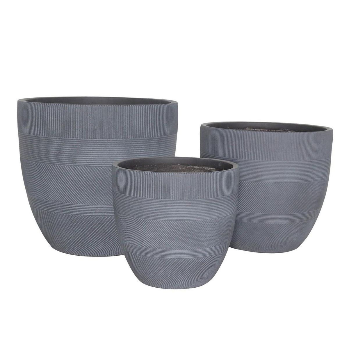 JUST HOME COLLECTION - Maceta Viena Gris 42x39cm