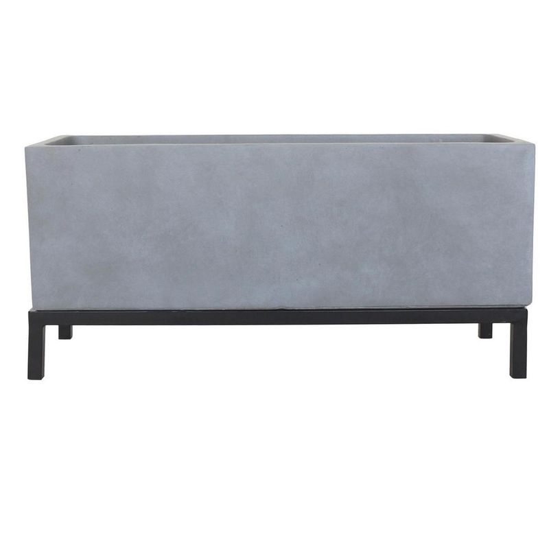 JUST HOME COLLECTION - Maceta Rectangular Gris 23x33x