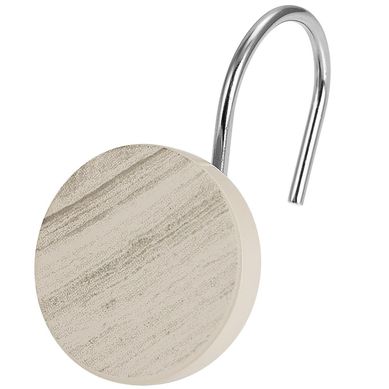 Set de 12 Ganchos Granito Natural para Cortinas de Bao
