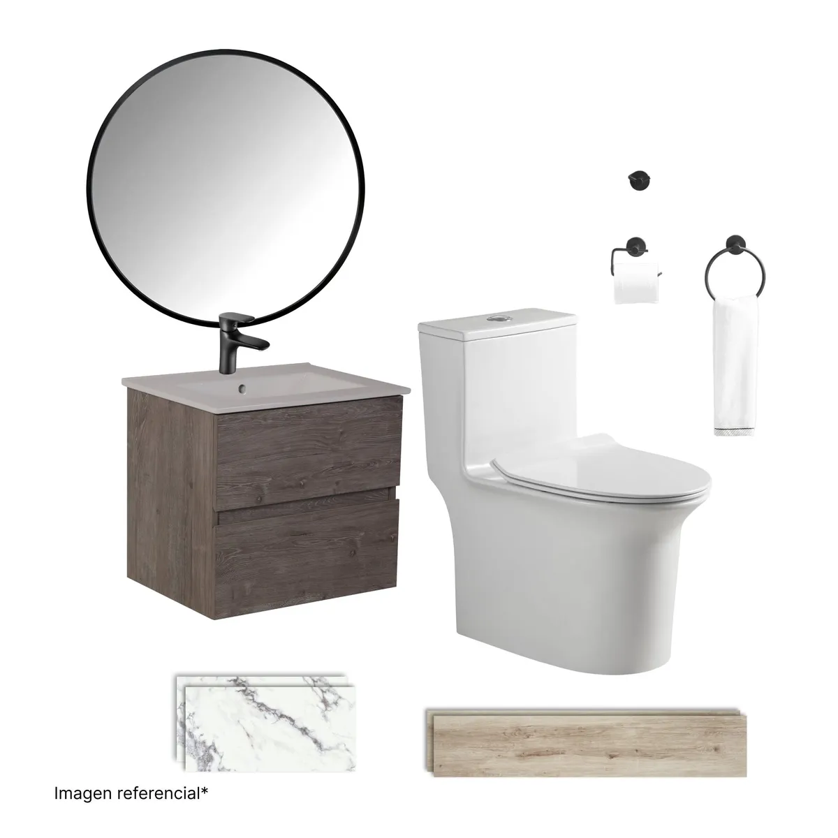 SENSI DACQUA - Set 3 Piezas Chicago Negro Mate