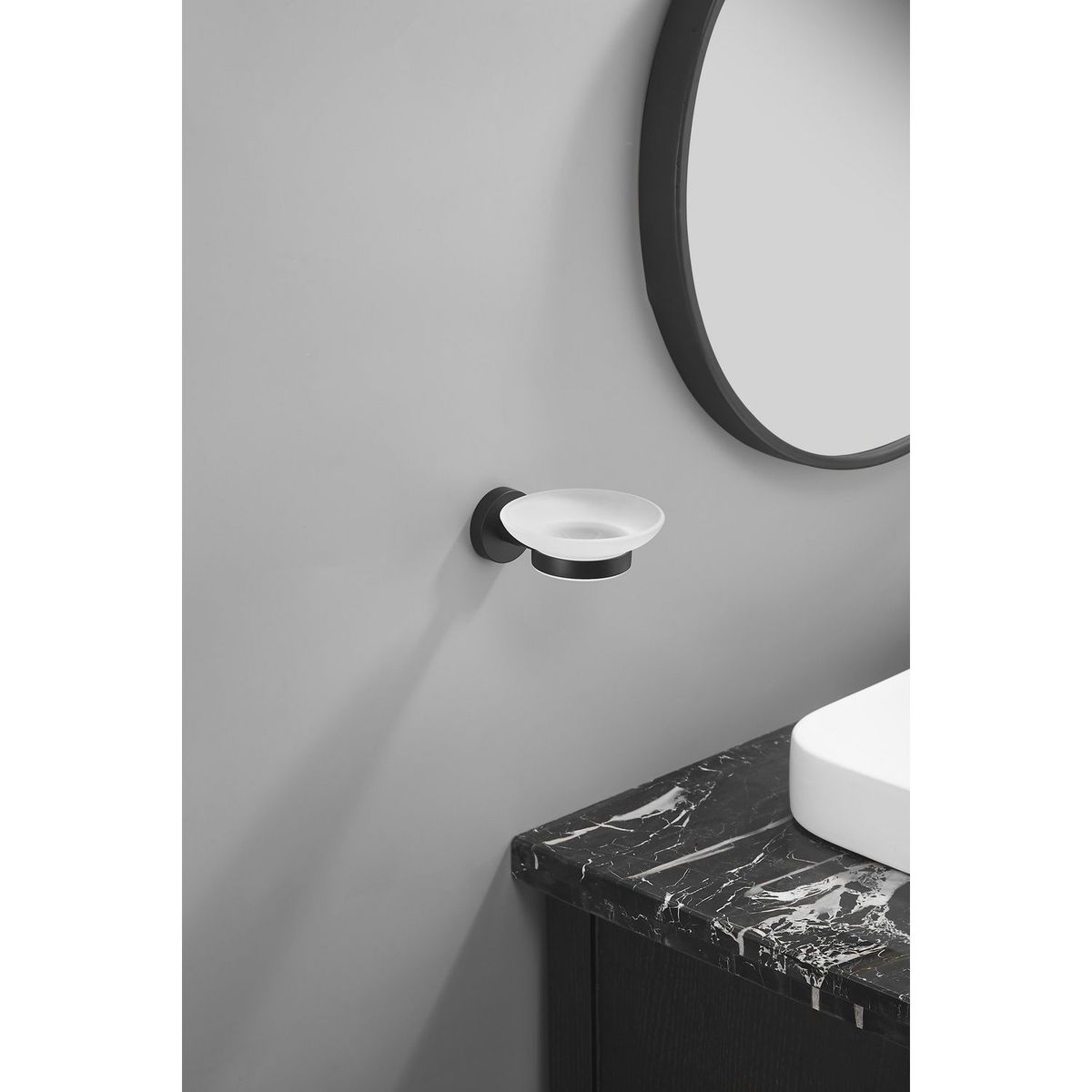 SENSI DACQUA - Porta Jabón Chicago Negro Mate