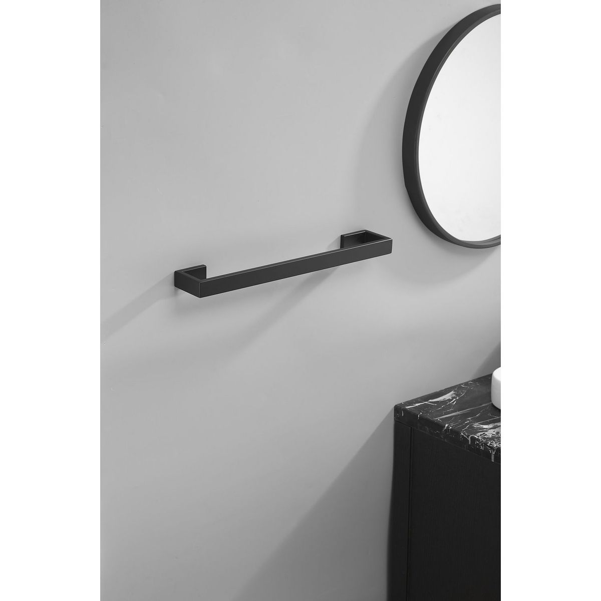 SENSI DACQUA - Toallero Barra NewYork Negro Mate 46cm