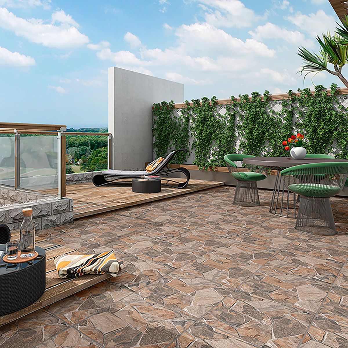 INCEFRA - Cerámica Petra Café Mate 45x45cm para piso