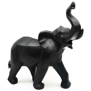 Figura Elefante Origami Poliresina Negro 27.5x30x14cm
