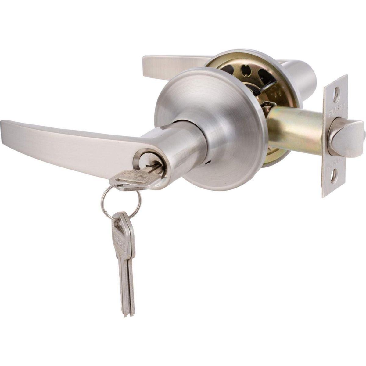 FIXSER - Cerradura de Manija Entrada Niquel Satinado