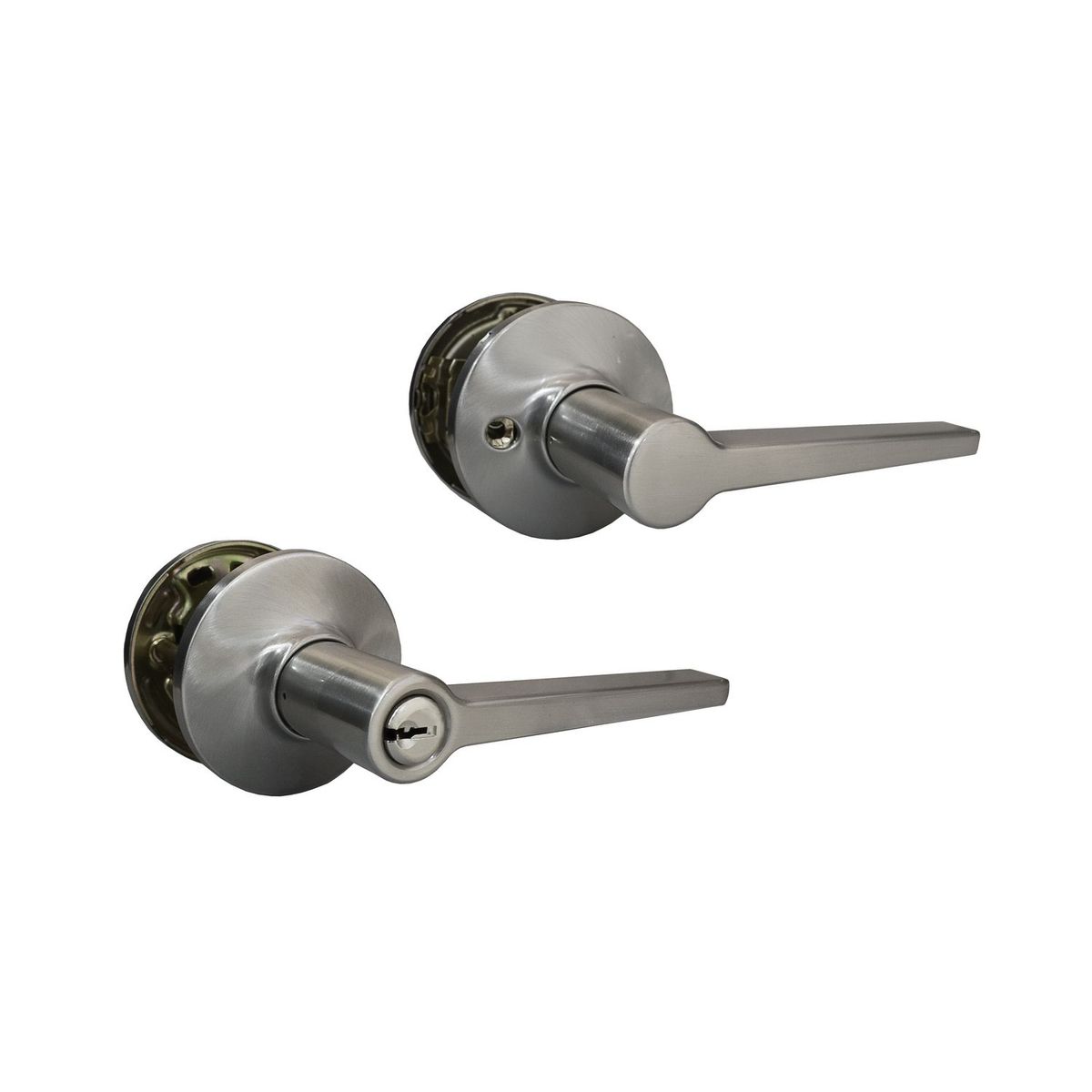 FIXSER - Cerradura de Manija Entrada Niquel Satinado