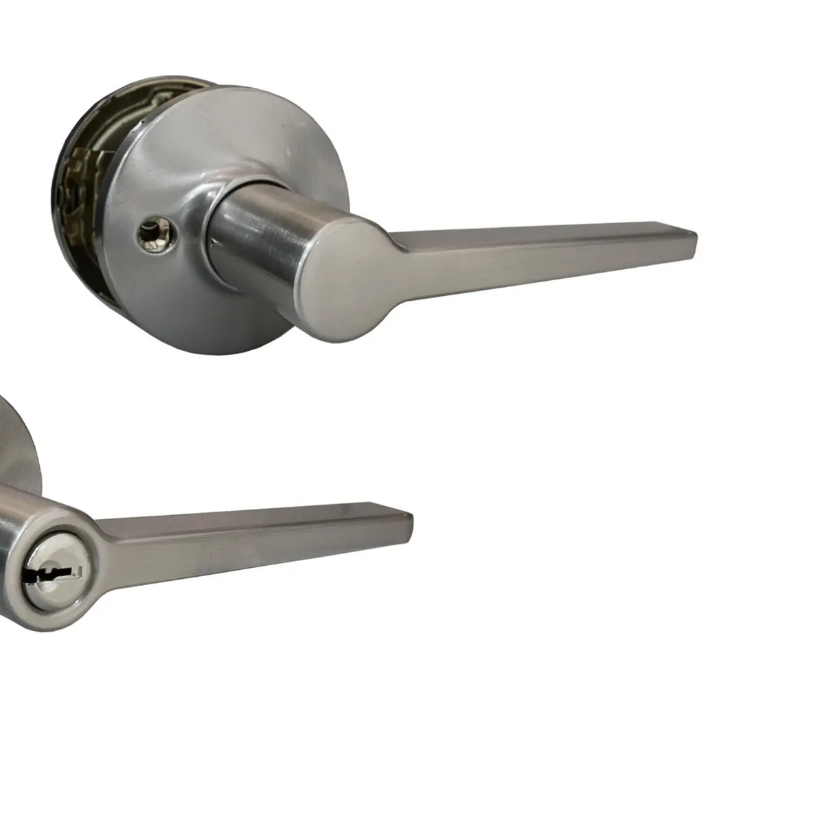 FIXSER - Cerradura de Manija Entrada Niquel Satinado