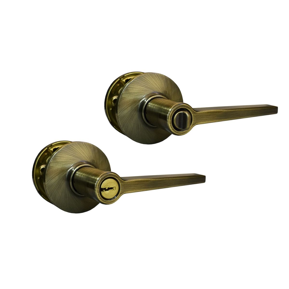 FIXSER - Cerradura de Manija Dormitorio Bronce Antiguo