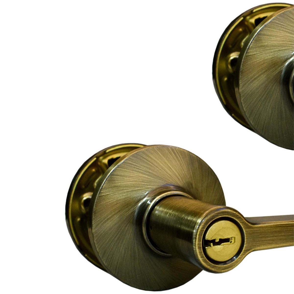 FIXSER - Cerradura de Manija Dormitorio Bronce Antiguo