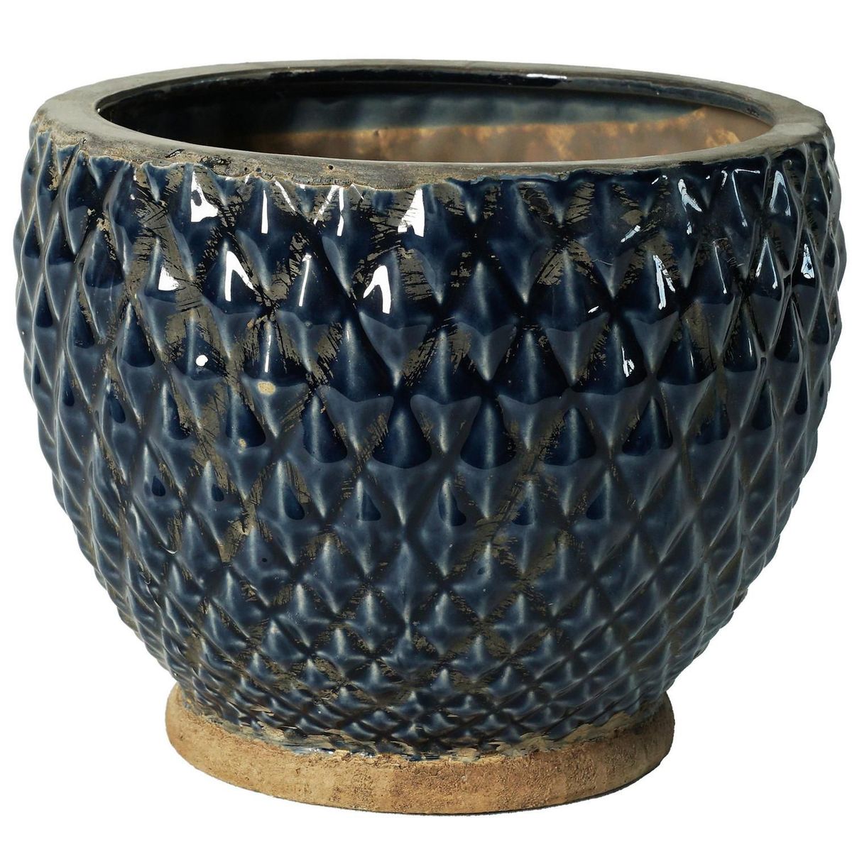 HOMY - Pr Macetero B&W Azul 20X16Cm