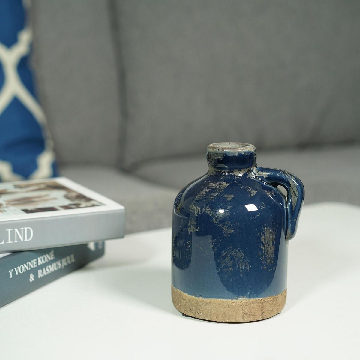 HOMY - Pr Botellón B&W Azul 15X18Cm