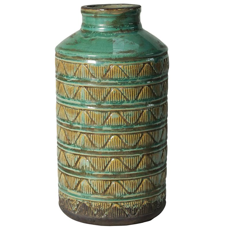 HOMY - Sb Florero Antig Verde 20X35Cm