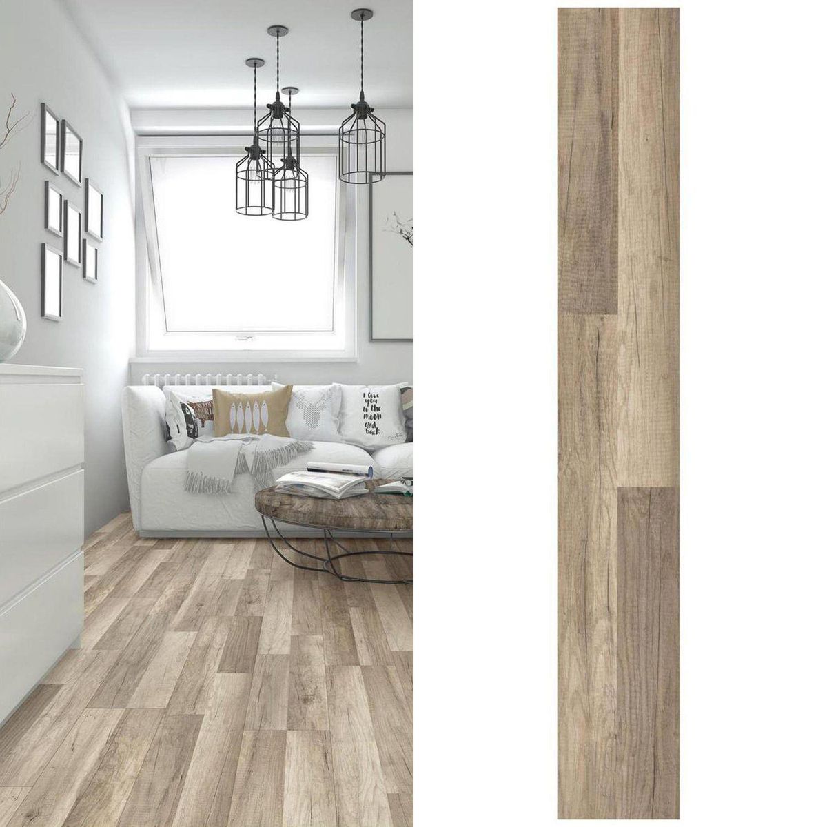 HOLZTEK - Piso Laminado Marrón AC4 8mm 1.99m2