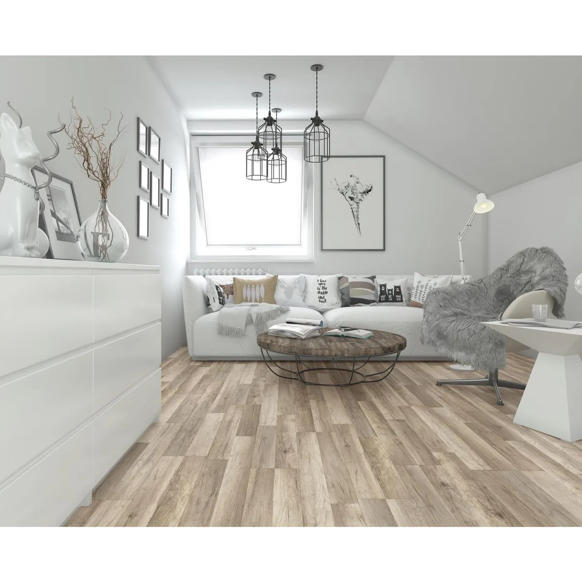 HOLZTEK - Piso Laminado Marrón AC4 8mm 1.99m2