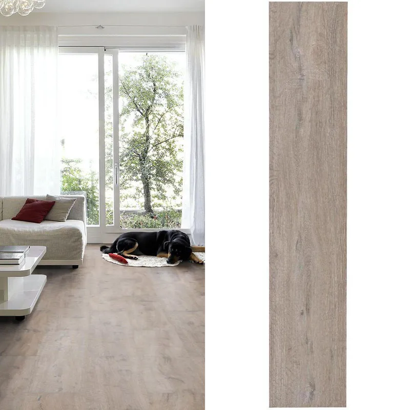 HOLZTEK - Piso Laminado Oak Mate Gris AC4 8mm 19.4x128.6cm 1.99m2