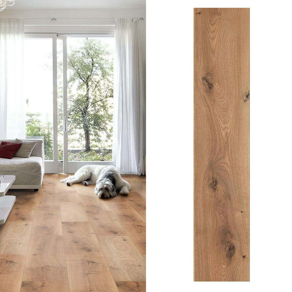 HOLZTEK - Piso Laminado OAK Mate Marrón AC4 8mm 1.99m2