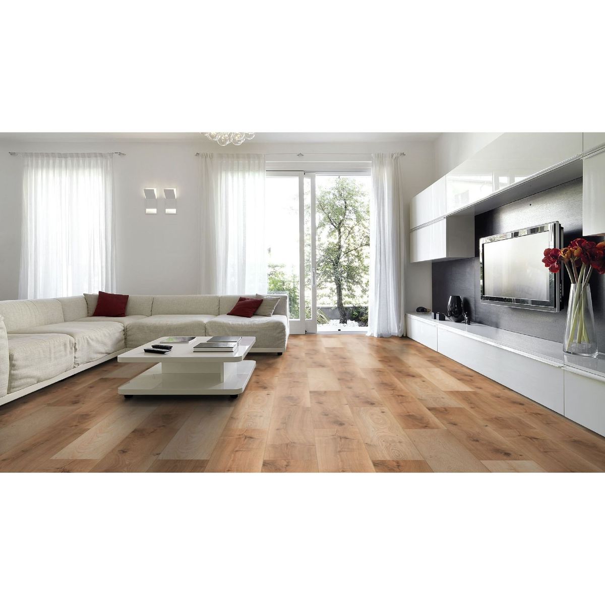 HOLZTEK - Piso Laminado OAK Mate Marrón AC4 8mm 1.99m2