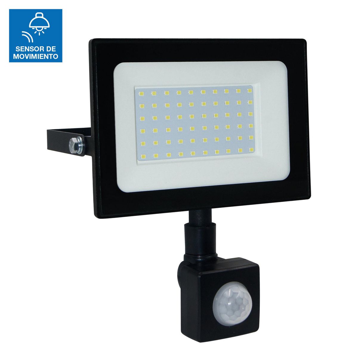 HALUX - Reflector Con Sensor Luz Fría Negro 50W Halux