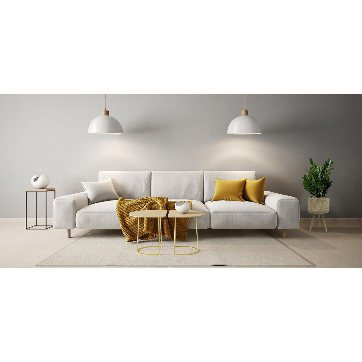 JUST HOME COLLECTION - Maceta Pucusana Amarillo 25x34cm